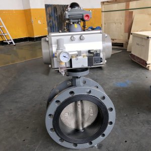 不銹鋼氣動dn200快裝蝶閥、粉體氣動蝶閥